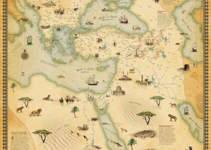 Evliya Çelebi Seyahatleri Haritası (Afrika)